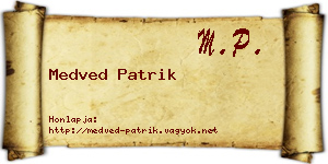 Medved Patrik névjegykártya