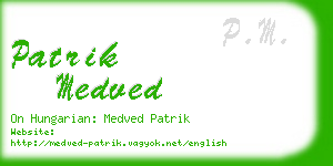 patrik medved business card